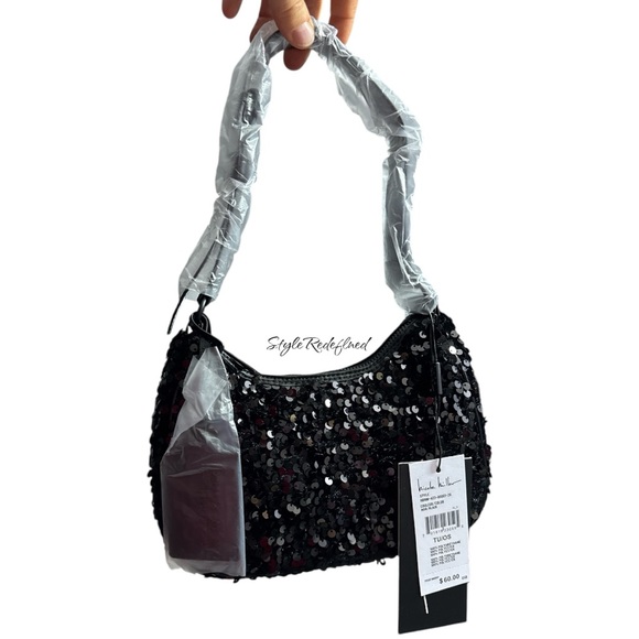 Nicole Miller Handbags - NWT $60msrp Nicole Miller Black Sequin Shoulder Bag